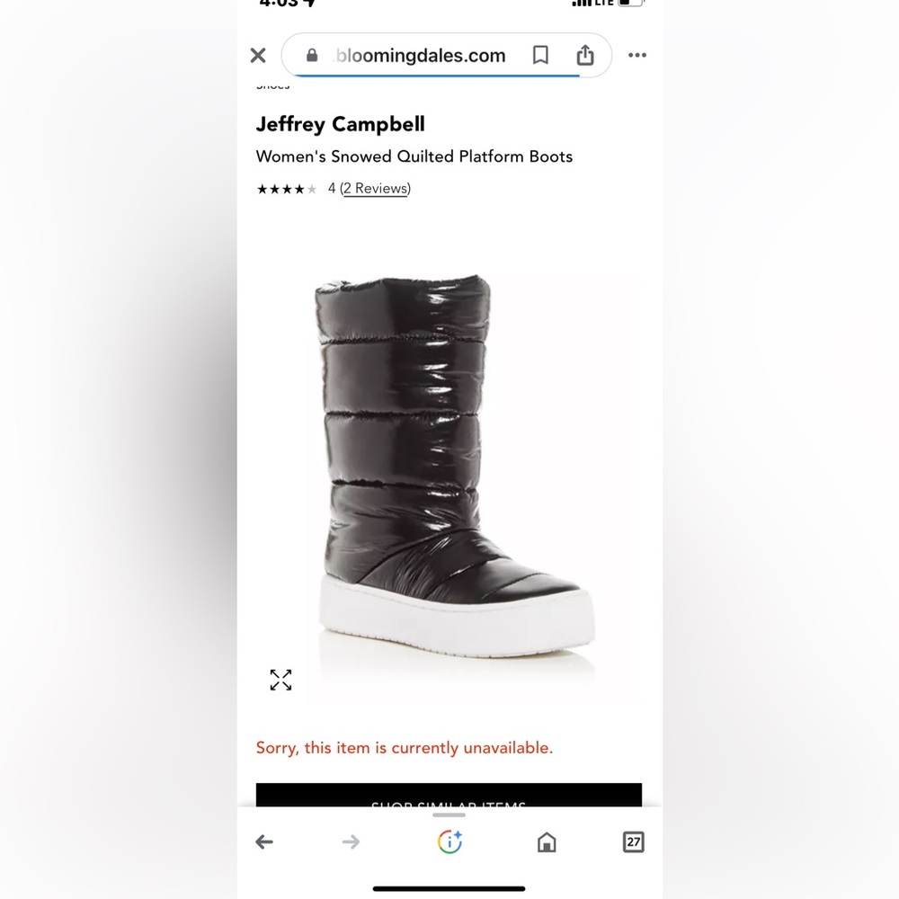 JEFFREY CAMPBELL Snowed Quilted Platform Winter Boot - Picture 4 of 8
